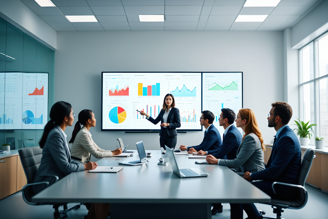 Strategic planning session with executives